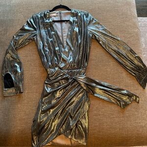 House of CB metallic silver dress.